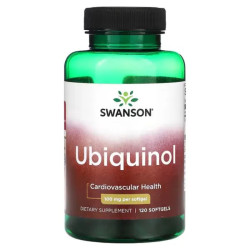 Убіхінол 100 мг, Swanson Ubiquinol, 120 капсул