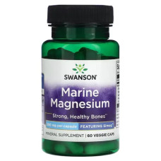 Магній морський 200 мг, Swanson Marine Magnesium, 60 рослинних капсул