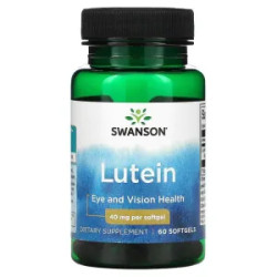 Лютеин 40 мг, Lutein Swanson, 60 гелевых капсул