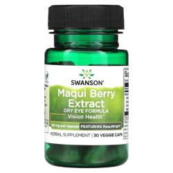 Ягоди маки 60 мг, Swanson Maqui Berry Extract, екстракт, 30 вегетаріанських капсул