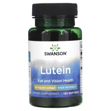 Лютеїн 20 мг, Swanson Lutein, висока ефективність, 120 гелевих капсул