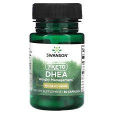 7-Keto DHEA 100 мг, Swanson 7-Keto DHEA, гормональна підтримка при корекції ваги, 30 капсул