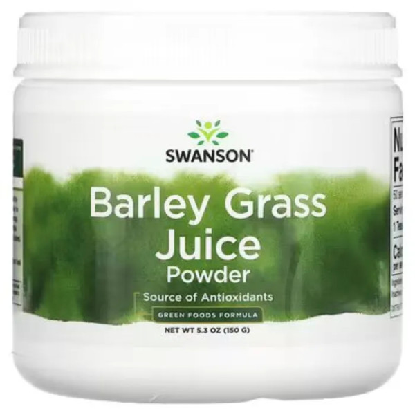 Ячмінь, Barley Grass Juice, Swanson, органік, порошок із соку трави, 150 грам