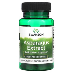 Спаржа екстракт, Swanson Asparagus Extract, 60 вегетаріанських капсул