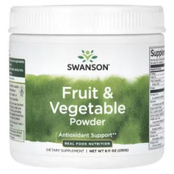 Фруктово-овощная смесь, Fruit & Vegetable Powder Swanson, порошок, 230 г
