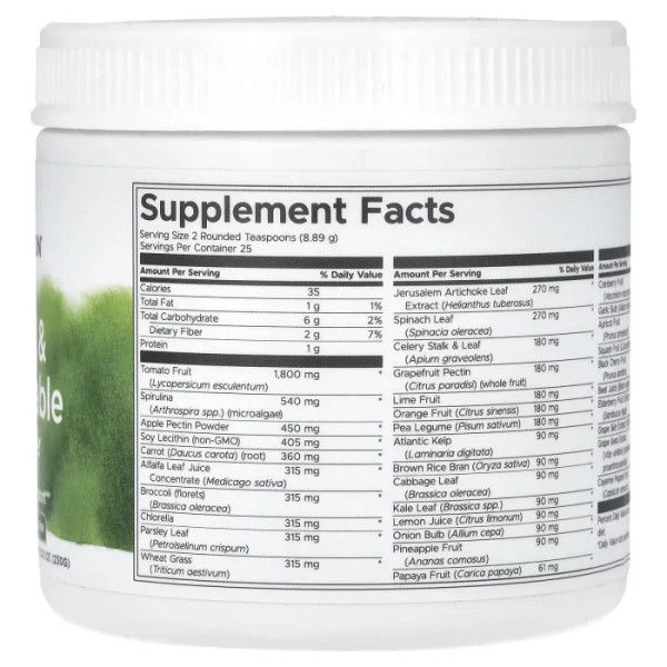 Фруктово-овочева суміш, Fruit & Vegetable Powder, Swanson, порошок, 230 г