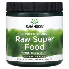 Органічна зелень суперфуд, Swanson Certified Organic Raw Super Food, 240 г