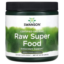 Органічна зелень суперфуд, Swanson Certified Organic Raw Super Food, 240 г