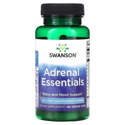 Поддержка надпочечников, Swanson Adrenal Essentials, 60 растительных капсул