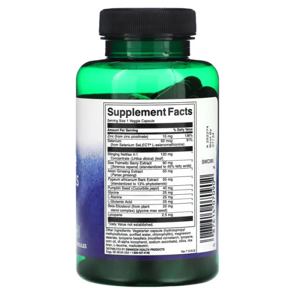 Підтримка простати, Prostate Essentials Plus, Swanson, 90 рослинних капсул