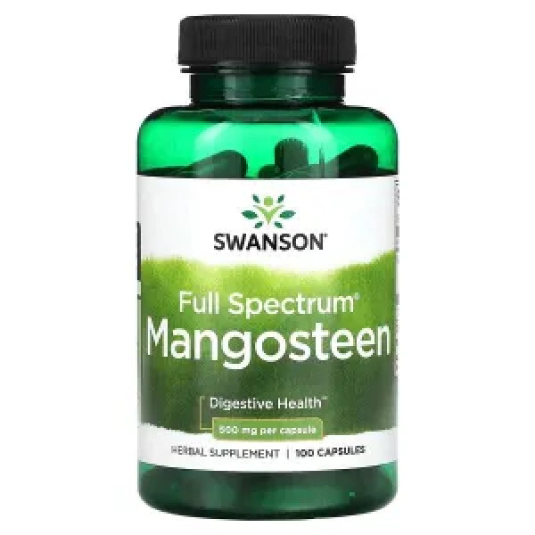 Мангостін повного спектру, Mangosteen, Swanson, 500 мг, 100 капсул
