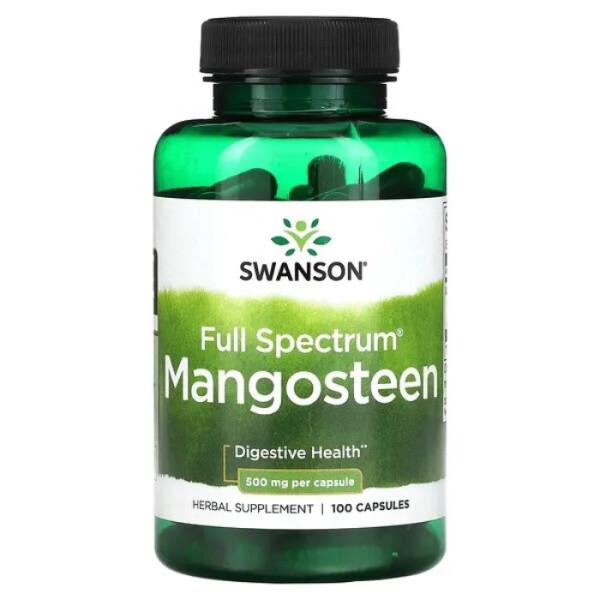 Мангостін повного спектру, Mangosteen, Swanson, 500 мг, 100 капсул
