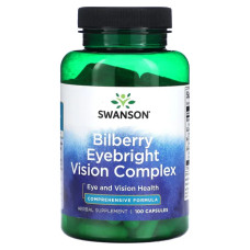 Комплекс для зору з чорницею та очанкою, Swanson Bilberry Eyebright Vision Complex, 100 капсул