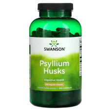 Псиллиум (шелуха подорожника) 610 мг, Swanson Psyllium Husks, 300 капсул