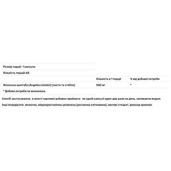 Японська ашитаба повного спектру, Japanese Ashitaba, Swanson, 500 мг, 60 капсул