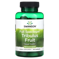 Трибулус 500 мг, Swanson Tribulus Fruit, плоды, 90 капсул