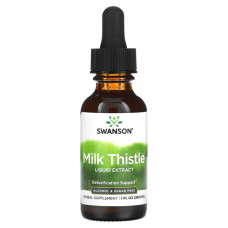 Расторопша жидкий экстракт без спирта и сахара, Swanson Milk Thistle Liquid Extract, 29,6 мл
