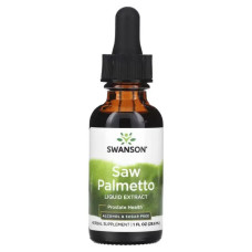Зі пальметто рідкий екстракт без спирту і цукру, Swanson Saw Palmetto, 29,6 мл