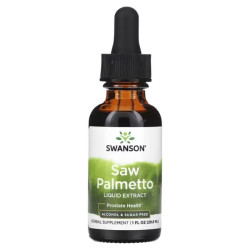Зі пальметто рідкий екстракт без спирту і цукру, Swanson Saw Palmetto, 29,6 мл