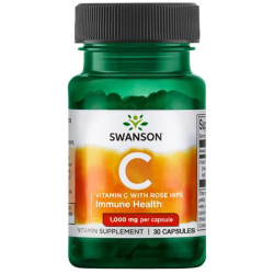 Вітамін C 1000 мг із шипшиною, Swanson Vitamin C with Rose Hips, 30 капсул