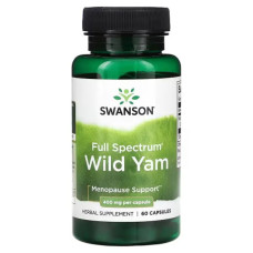 Дикий ямс 400 мг, Swanson Wild Yam, 60 капсул