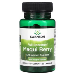 Маки 400 мг, Swanson Maqui Berry, 60 капсул