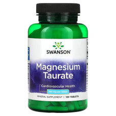 Магній тауринат 100 мг, Swanson Magnesium Taurate, 120 таблеток