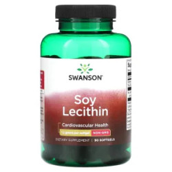 Соєвий лецитин 1,2 г Soy Lecithin Swanson, 90 гелевих капсул