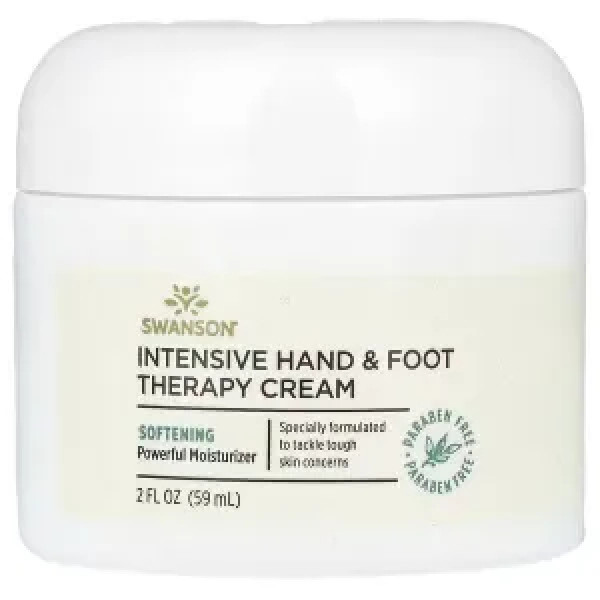 Крем для рук та ніг, Intensive Hand & Foot Therapy Cream, Swanson, інтенсивно зволожуючий, 59 мл