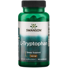 Л-триптофан 500 мг, Swanson L-Tryptophan, 60 капсул
