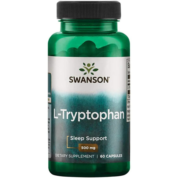 L-триптофан, L-Tryptophan, Swanson, 500 мг, 60 капсул