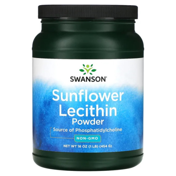 Лецитин соняшнику, Sunflower Lecithin, Swanson, порошок, 454 г