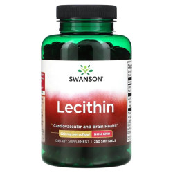 Лецитин 520 мг, Swanson Lecithin, 250 гелевих капсул