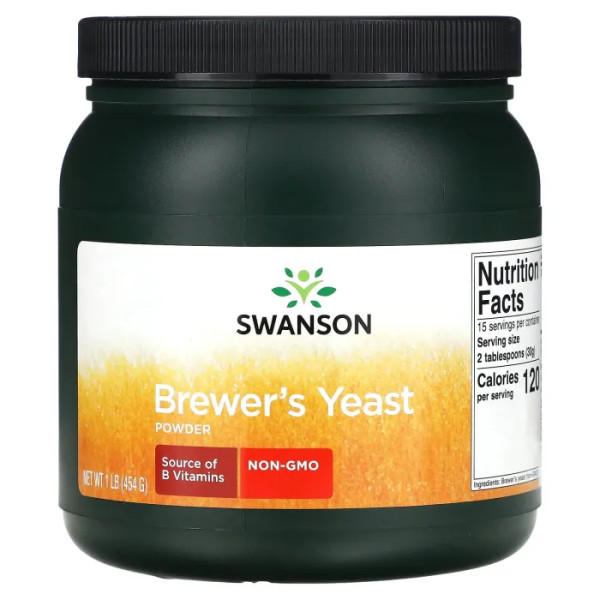 Пивні дріжджі, Brewer's Yeast, Swanson, порошок, 454 г