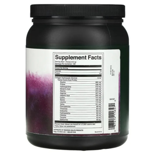 Колаген гідролізат, Collagen Hydrolysate, Swanson, порошок, 454 г