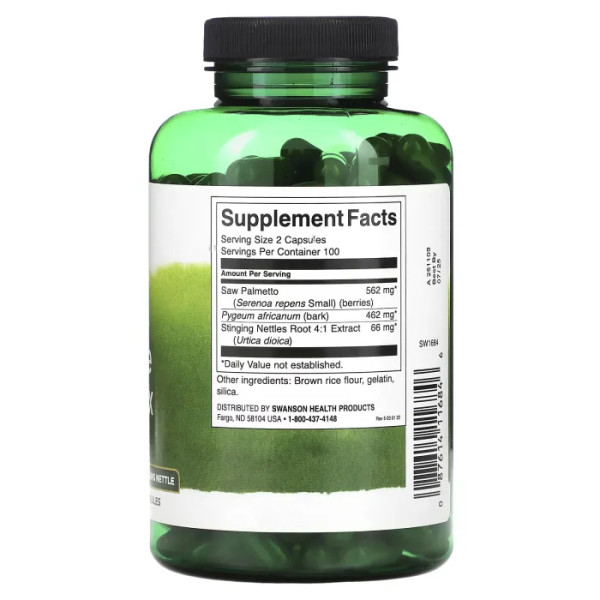 Трав'яний комплекс для простати, Herbal Prostate Complex, Swanson, 200 капсул