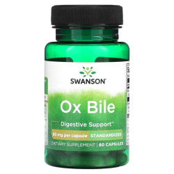 Бичача жовч 90 мг, Swanson Ox Bile, 60 капсул
