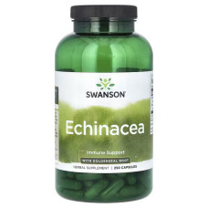 Ехінацея з жовтокорнем, Echinacea With Goldenseal Root Swanson, 250 капсул
