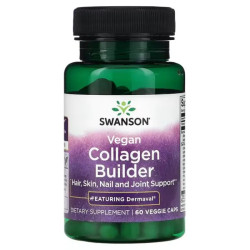Коллаген (веганский) для волос/кожи/ногтей/суставов, Swanson Collagen, 60 растительных капсул