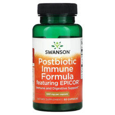 Підтримка імунітету та травлення, Swanson Postbiotic Immune Formula, 500 мг, 60 капсул