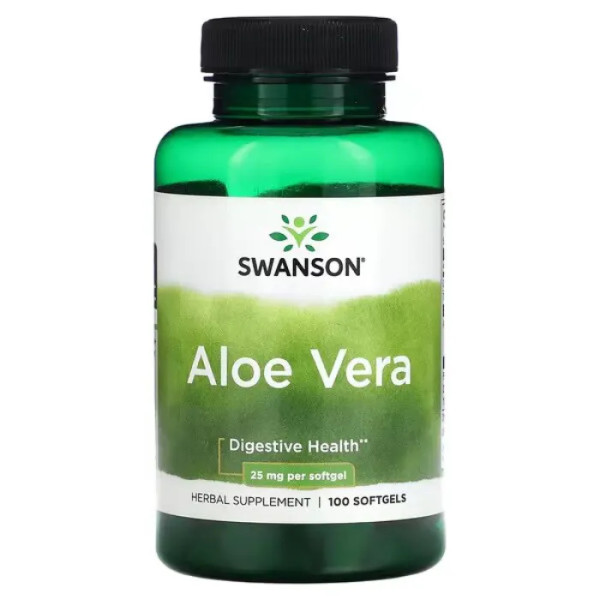 Алое віра, Aloe Vera, Swanson, 25 мг, 100 капсул