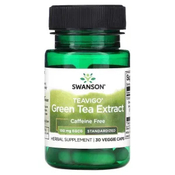 Зелений чай, Teavigo Green Tea Extract, Swanson, екстракт, 150 мг, 30 рослинних капсул