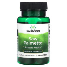 Сереноа, Swanson Saw Palmetto, максимальная сила, 60 таблеток