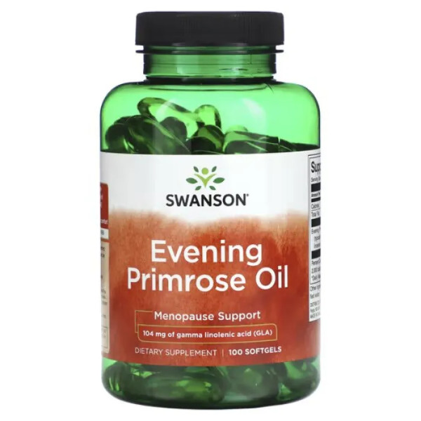Олія примули вечірньої, Evening Primrose Oil, Swanson, 104 мг, 100 капсул