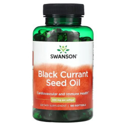 Масло семян черной смородины 500 мг, Black Currant Seed Oil Swanson, 180 капсул
