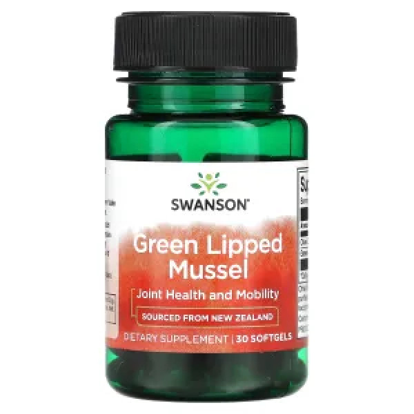 Зелені мідії, Green Lipped Mussel, Swanson, 30 гелевих капсул