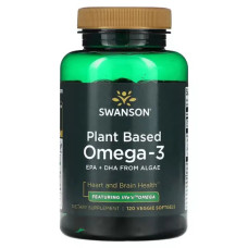Омега-3 рослинного походження, Swanson Omega-3, 120 рослинних капсул