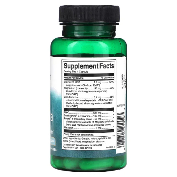 Формула для сну, Sleep Formula, Swanson, з L-теаніном та мелатоніном, 60 капсул