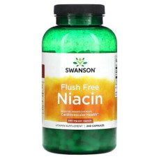 Ніацин 500 мг, без припливів, Swanson Niacin, 120 капсул