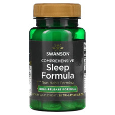 Формула для сна, Swanson Comprehensive Sleep Formula, 30 трехслойных таблеток